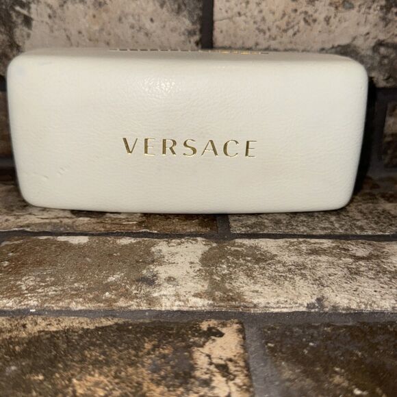 Authentic Versace Hard Shell Sunglass Eyeglass Case White, Used - Picture 1 of 12